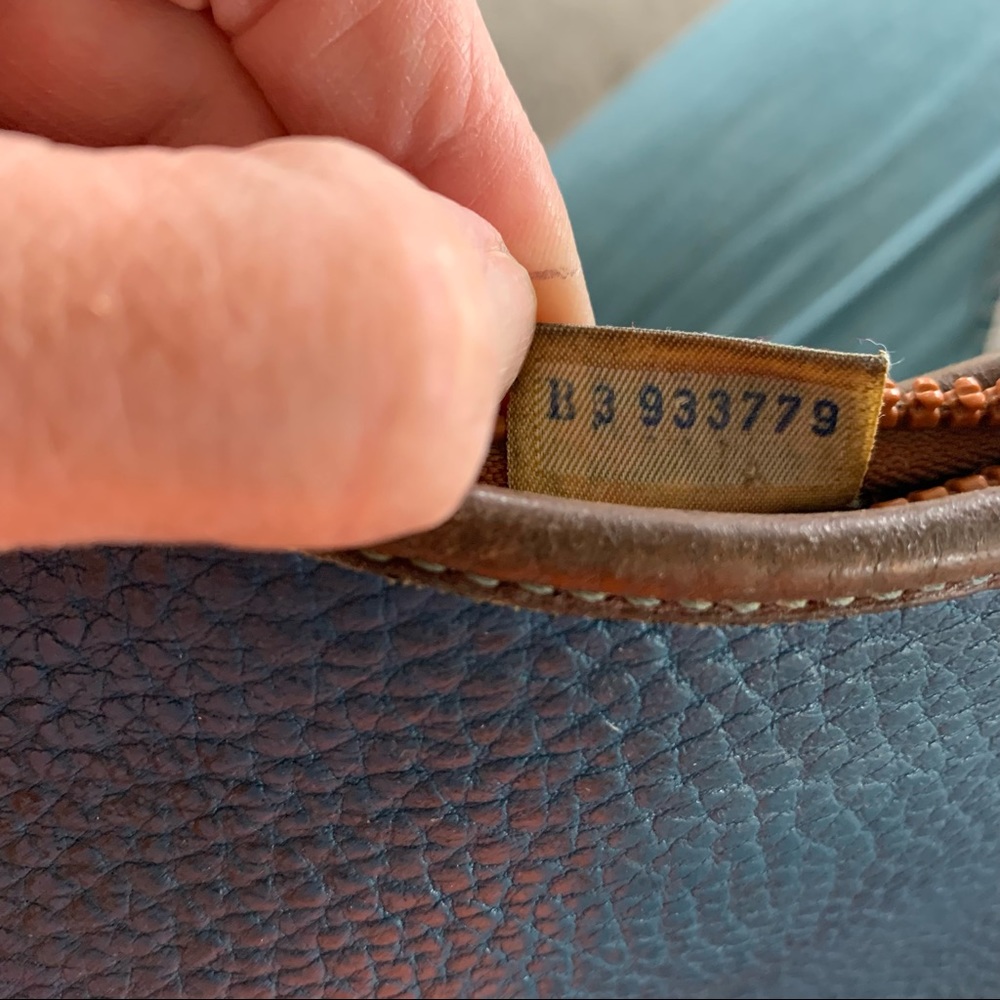 Dooney & Bourke Vintage Blue/Tan Shoulder Purse - Picture 10 of 10